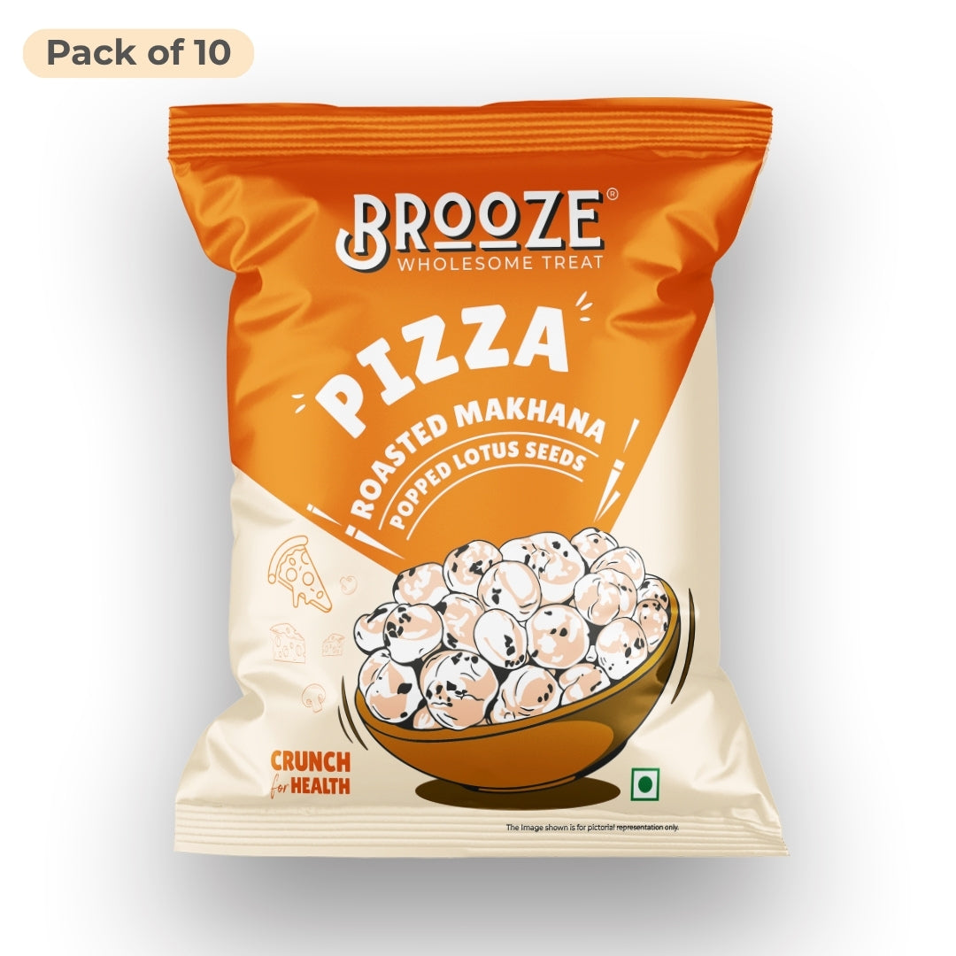 Brooze Pizza Roasted Makhana - 11g/pack
