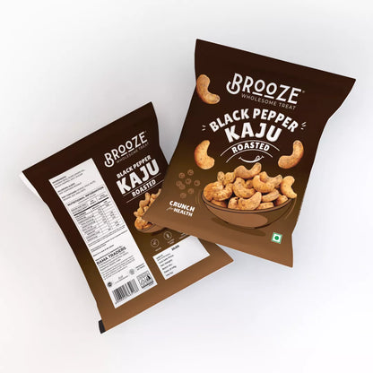 Brooze Black Pepper & Salted Roasted Cashew - 20g/pack