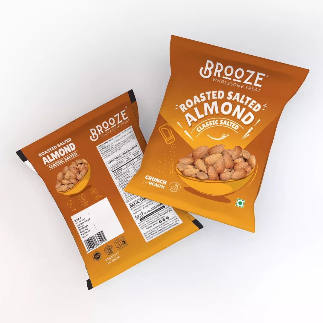 Brooze Salted Roasted Almonds - 20g/pack