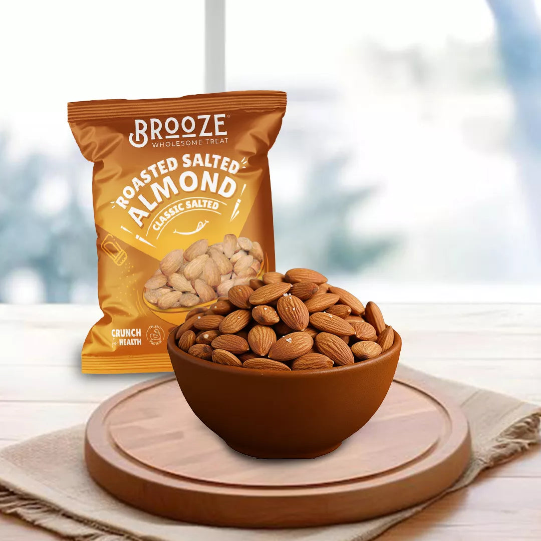 Brooze Salted Roasted Almonds - 20g/pack