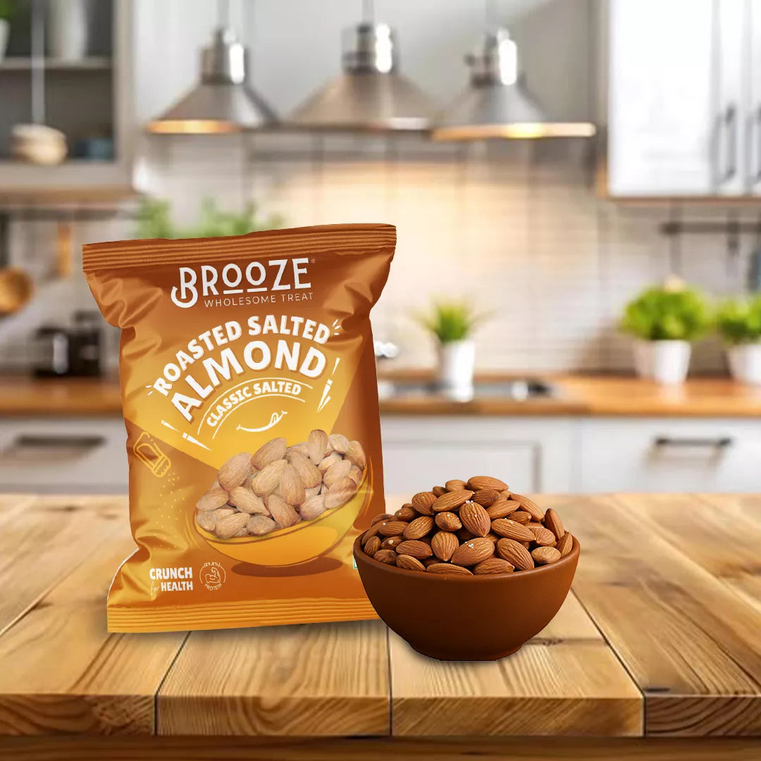 Brooze Salted Roasted Almonds - 20g/pack