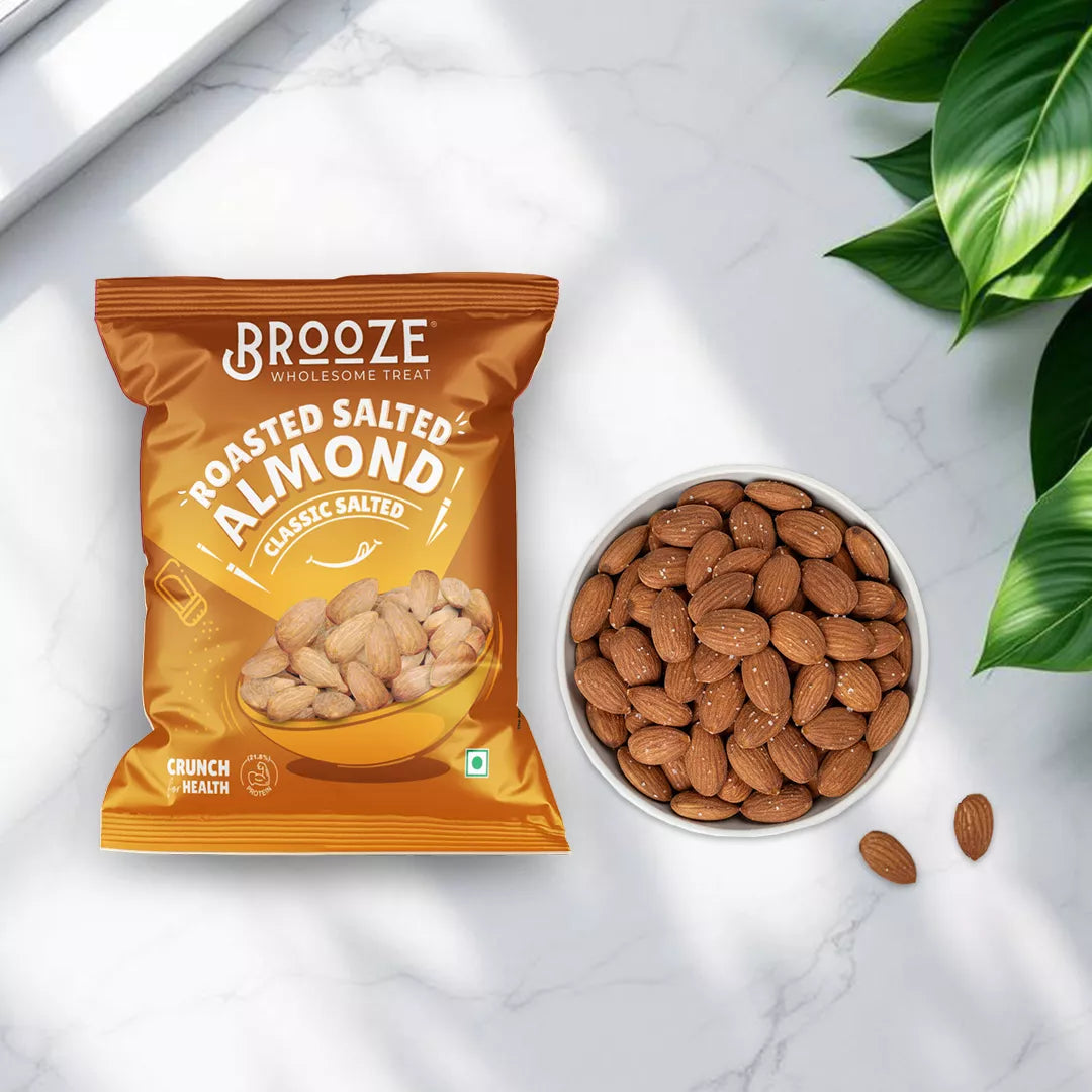 Brooze Salted Roasted Almonds - 20g/pack