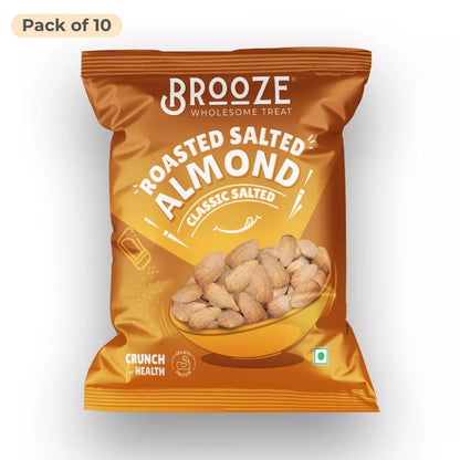 Brooze Salted Roasted Almonds - 20g/pack