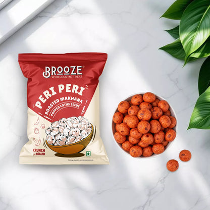 Brooze Peri Peri Roasted Makhana - 11g/pack