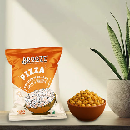 Brooze Pizza Roasted Makhana - 11g/pack