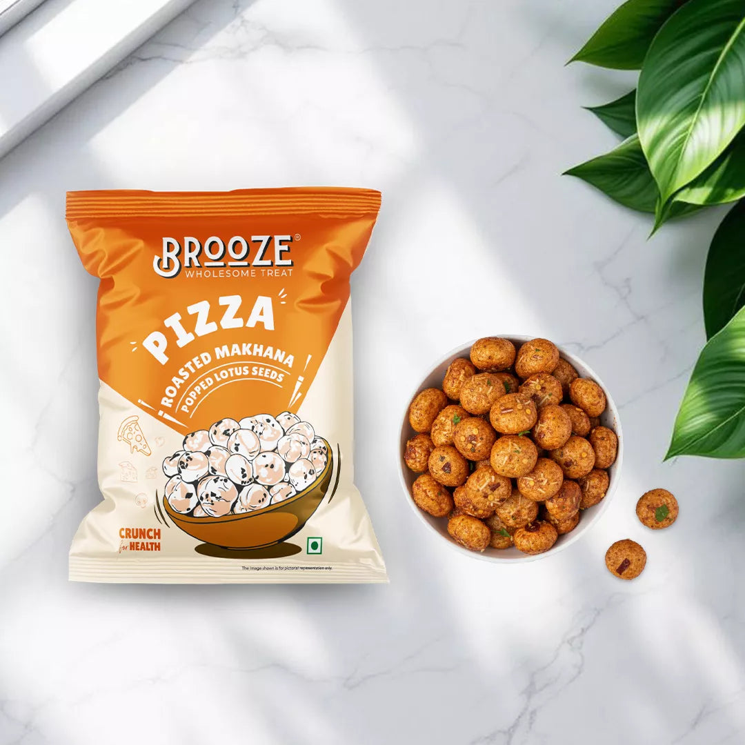 Brooze Pizza Roasted Makhana - 11g/pack