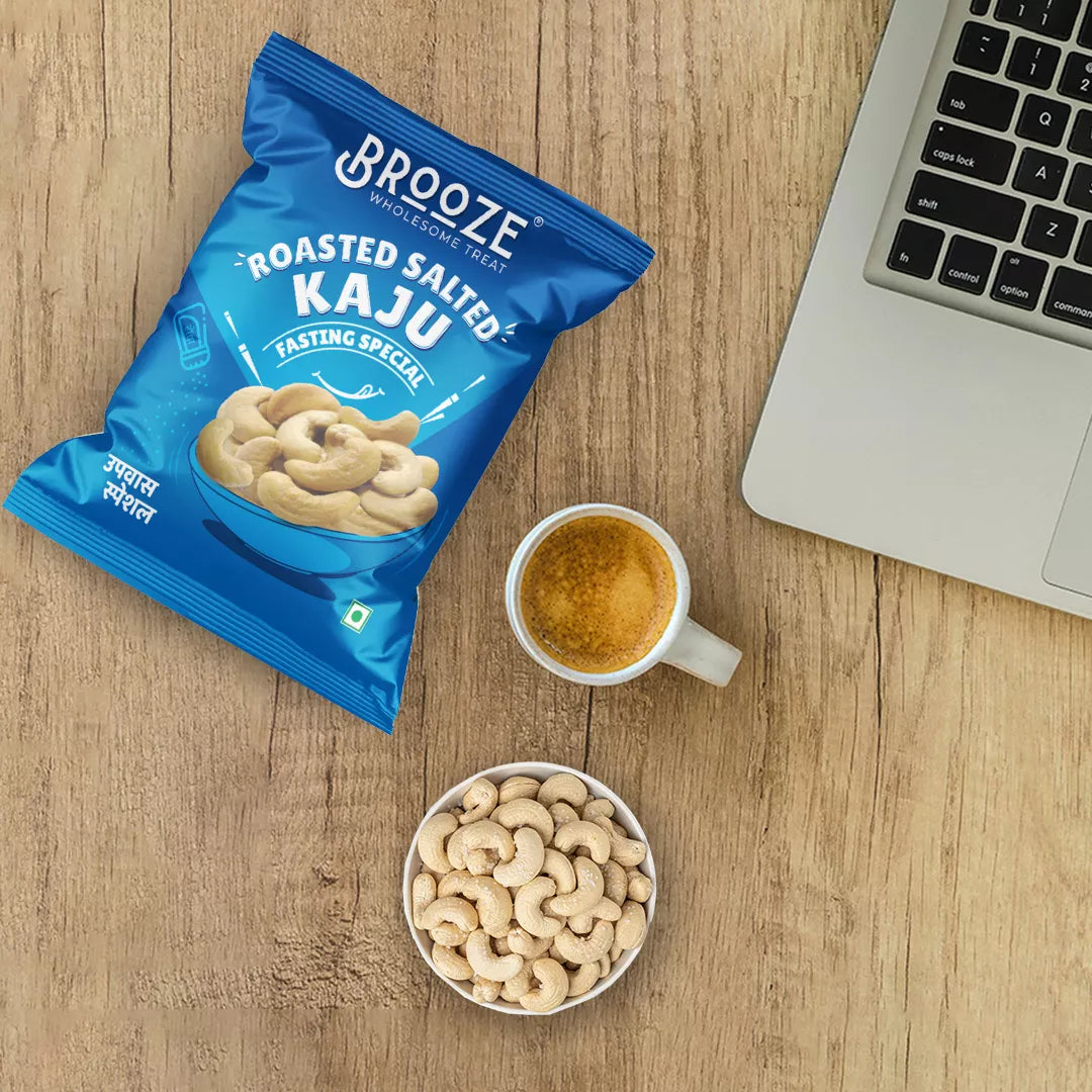 Brooze Salted ( Upvaas Special ) - Falahari Roasted Cashew - 20g/pack