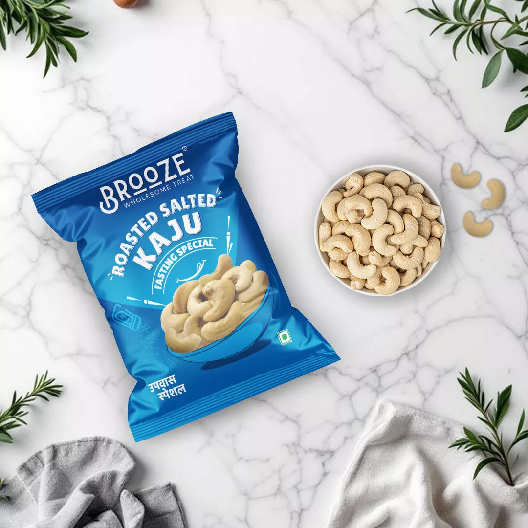 Brooze Salted ( Upvaas Special ) - Falahari Roasted Cashew - 20g/pack