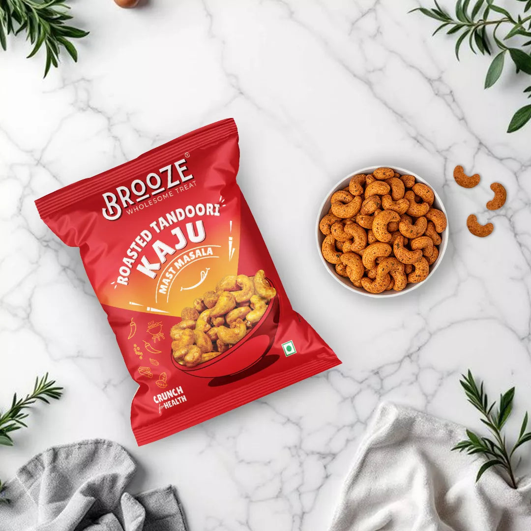 Brooze Tandoori Roasted Cashew - 20g/pack